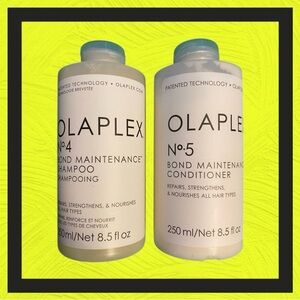 OLAPLEX No.4 Shampoo & No.5 Conditioner Duo - White with Teal Caps